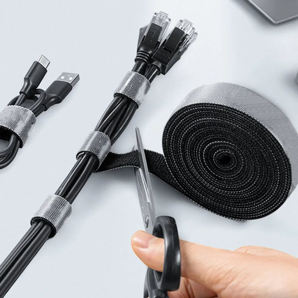 Toocki 5m Organizer Cable Management Tearable Organizador Cables 10mm Width Winder Ties Phone Accessories Wire Cord Organizer