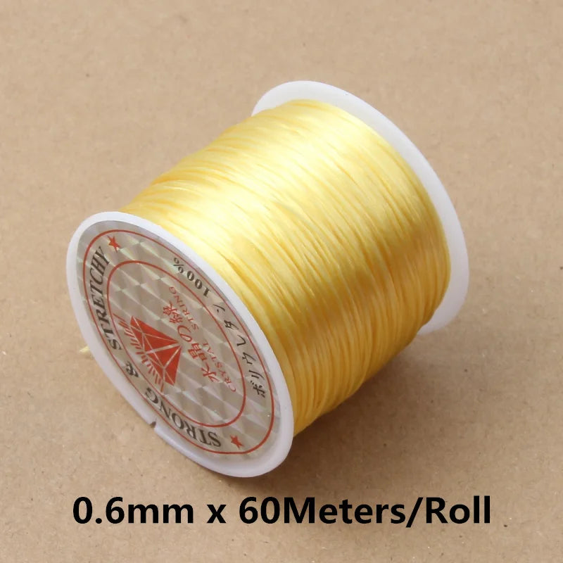 60M 0.5-1.2mm Strong Elastic Crystal Beading Cord Bracelet Necklace Stretch Thread String For Jewelry Making Diy Flexible Line