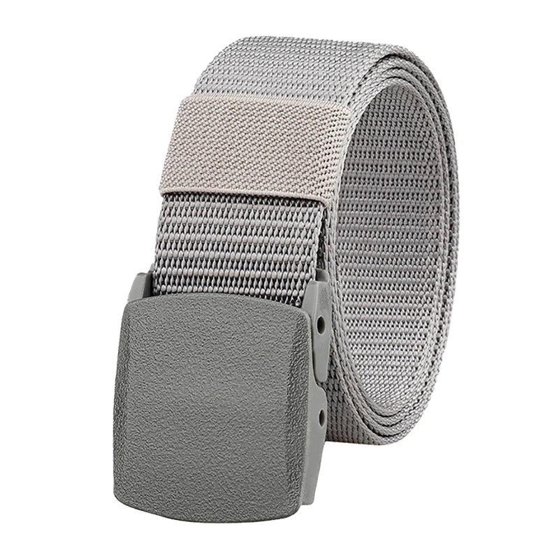 Sleek Casual Belt: Durable Imitation Nylon, Anti-Static, With Easy-Adjust Buckle - Perfect For Everyday Fashion