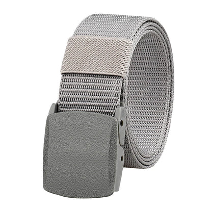 Sleek Casual Belt: Durable Imitation Nylon, Anti-Static, With Easy-Adjust Buckle - Perfect For Everyday Fashion