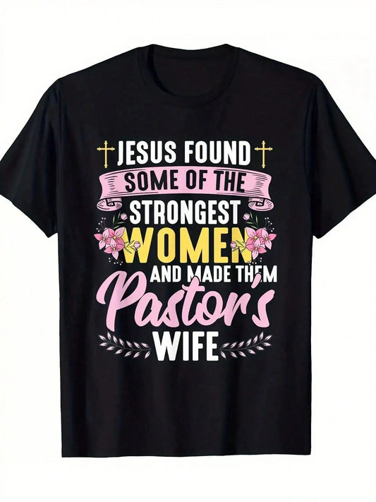 100% Cotton Pastor Wife Thanks Church Christian Gift T-shirt - 220g - Best