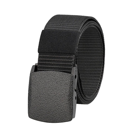 Sleek Casual Belt: Durable Imitation Nylon, Anti-Static, With Easy-Adjust Buckle - Perfect For Everyday Fashion