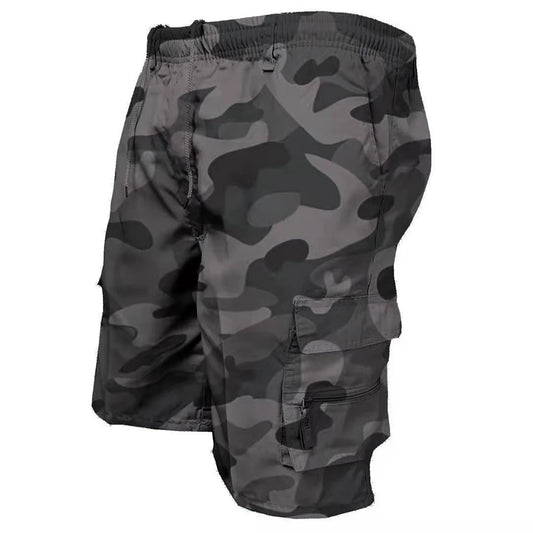 Men's Camouflage Cargo Shorts Casual Loose Work Tooling Shorts Summer Male's Outdoor Knee Length Short Pants