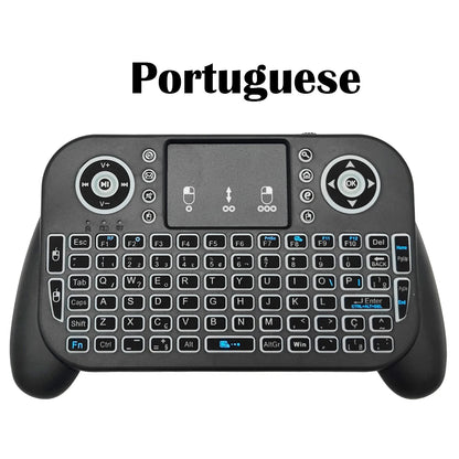 Mini Wireless Keyboard V8 2.4G Bluetooth 7 Color Backlit Portable Air Mouse Remote Control Touchpad for Android TV Box