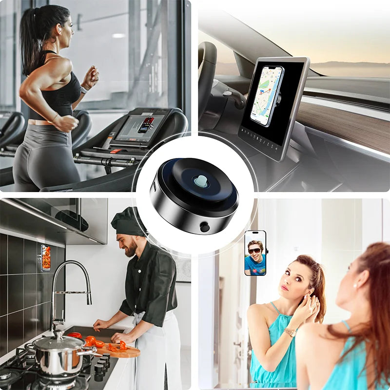 Car Mount Mobile Phone Holder Magnetic Black Technology Universal Adsorption Bracket for iPhone Samsung Vacuum Adsorption Stable