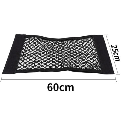 Car Back Rear Trunk Organizer Net Mesh Seat Elastic String Magic Sticker Universal Storage Bag Pocket Auto Accessories Put Paper