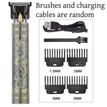 2025 T9 HairClipper Beard Shaving Body Hair Trimmer Clippers Electric Machine Men Haircut Machine 0mm Barber ShaverDragon Carved