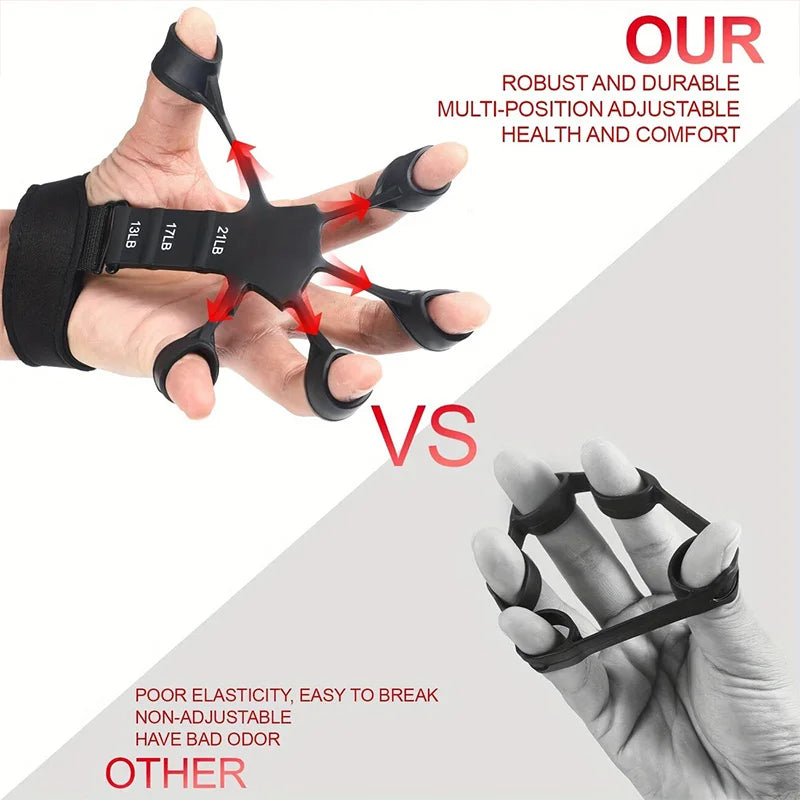 New Silicone Finger Trainer 5 Finger Wrist Stretcher Finger Strength Recovery Flexion and Extension Vein Trainer